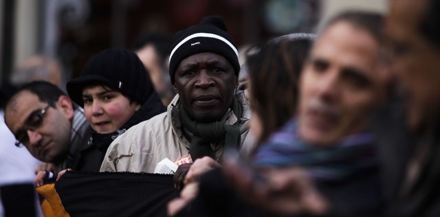 Мигранты на демонстрации в защиту своих прав в Берлине, декабрь 2010 года.  Фото: Markus Schreiber/AP Photo